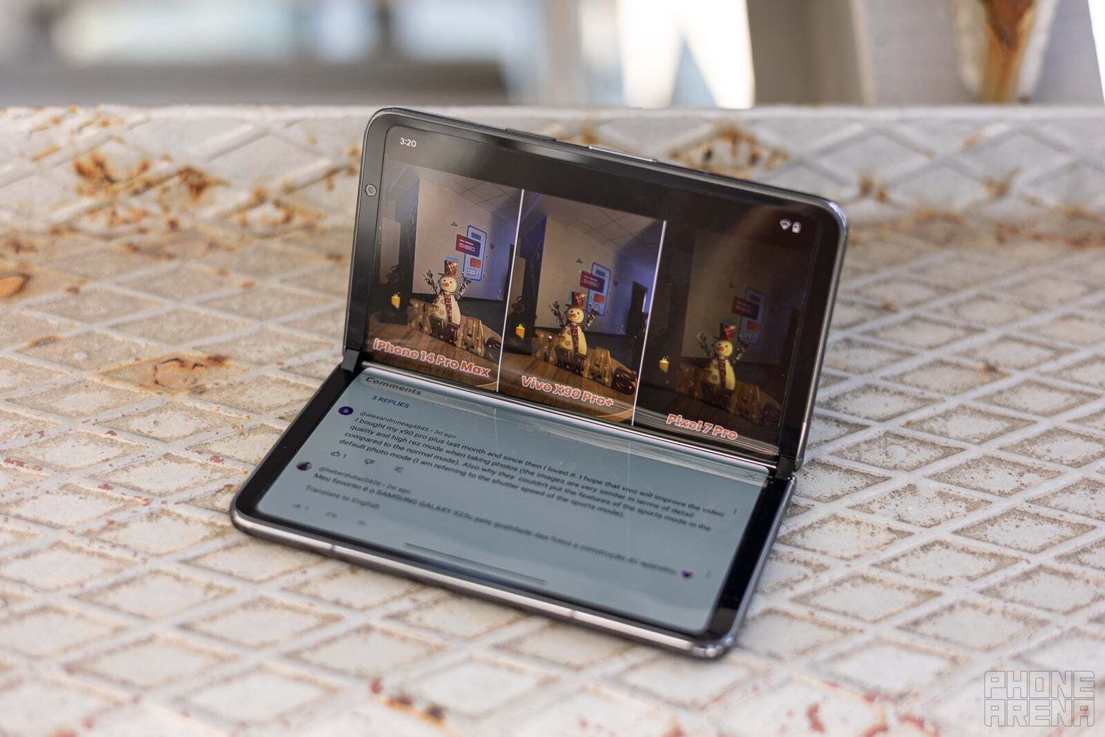 The Pixel Fold in Tabletop mode - Is Samsung finally going to make a foldable that you can use folded as well?