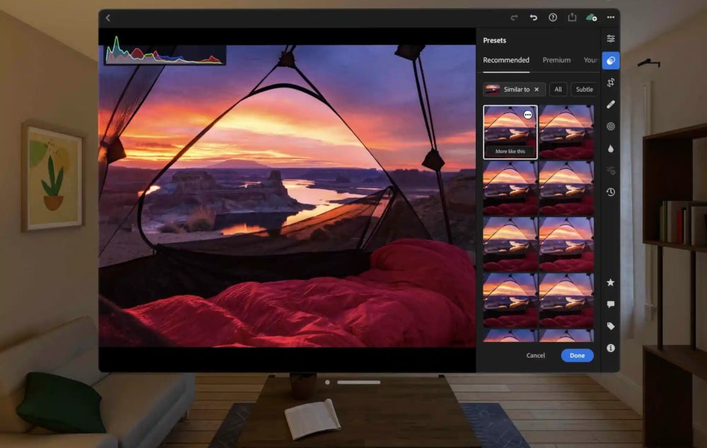 Adobe Lightroom on Apple&#039;s Vision Pro - Adobe brings its Firefly and Lightroom apps to Apple’s Vision Pro