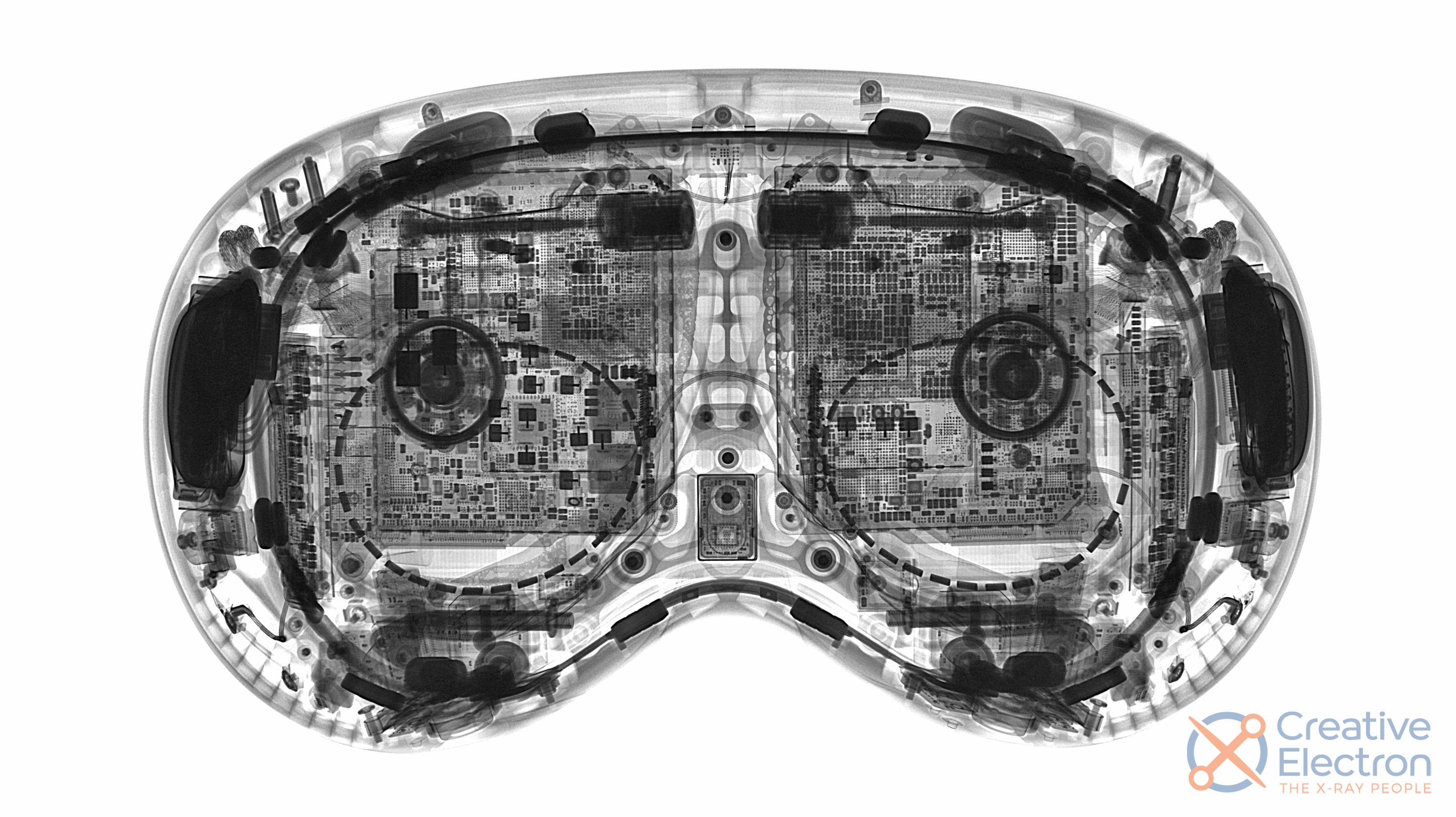 The Apple Vision Pro teardown: three iPhone-sized batteries, plus X-ray and microscope shots