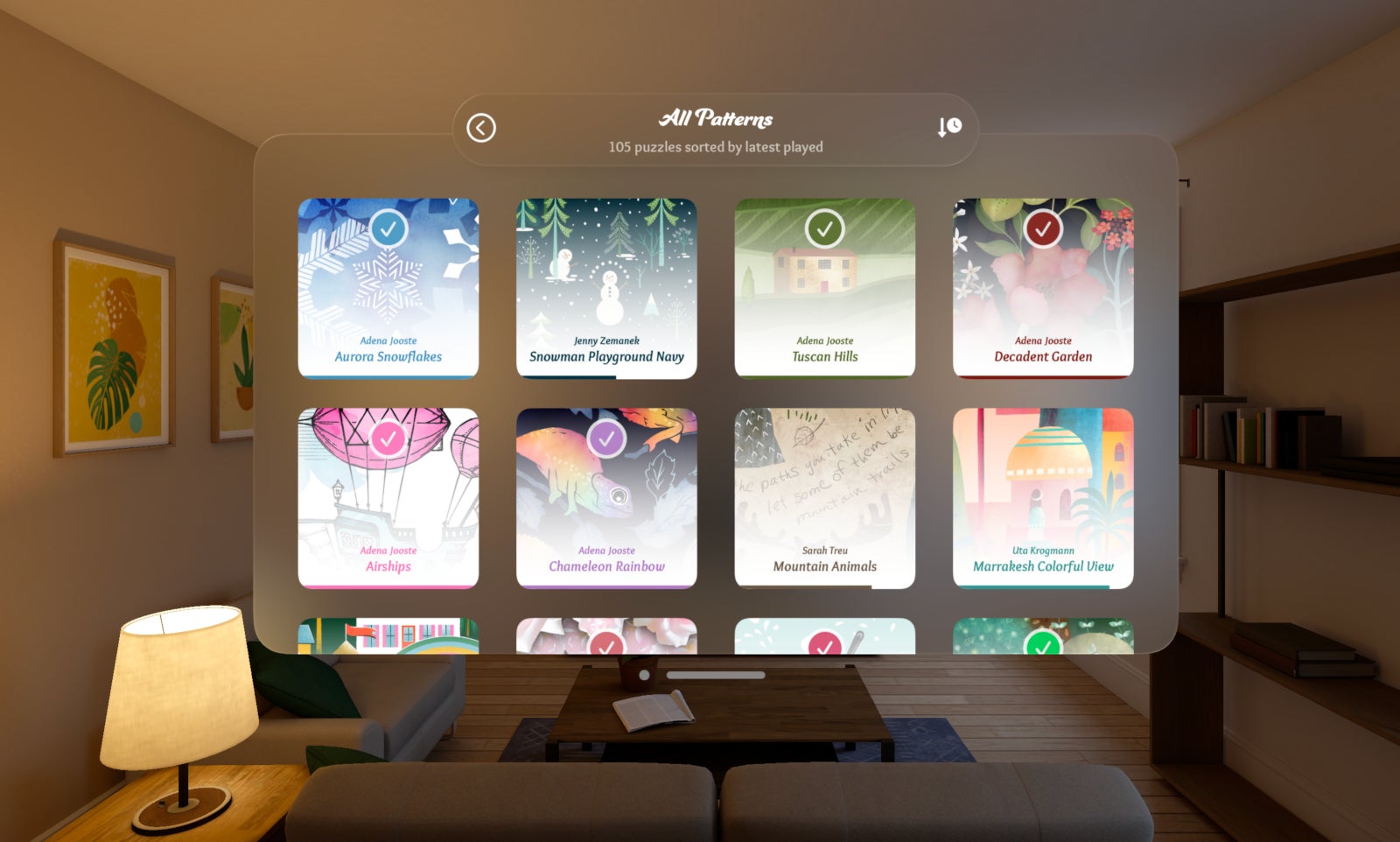 Patterned for Apple Vision Pro - Hit relaxing puzzle games Illustrated and Patterned join Apple Vision Pro’s launch lineup