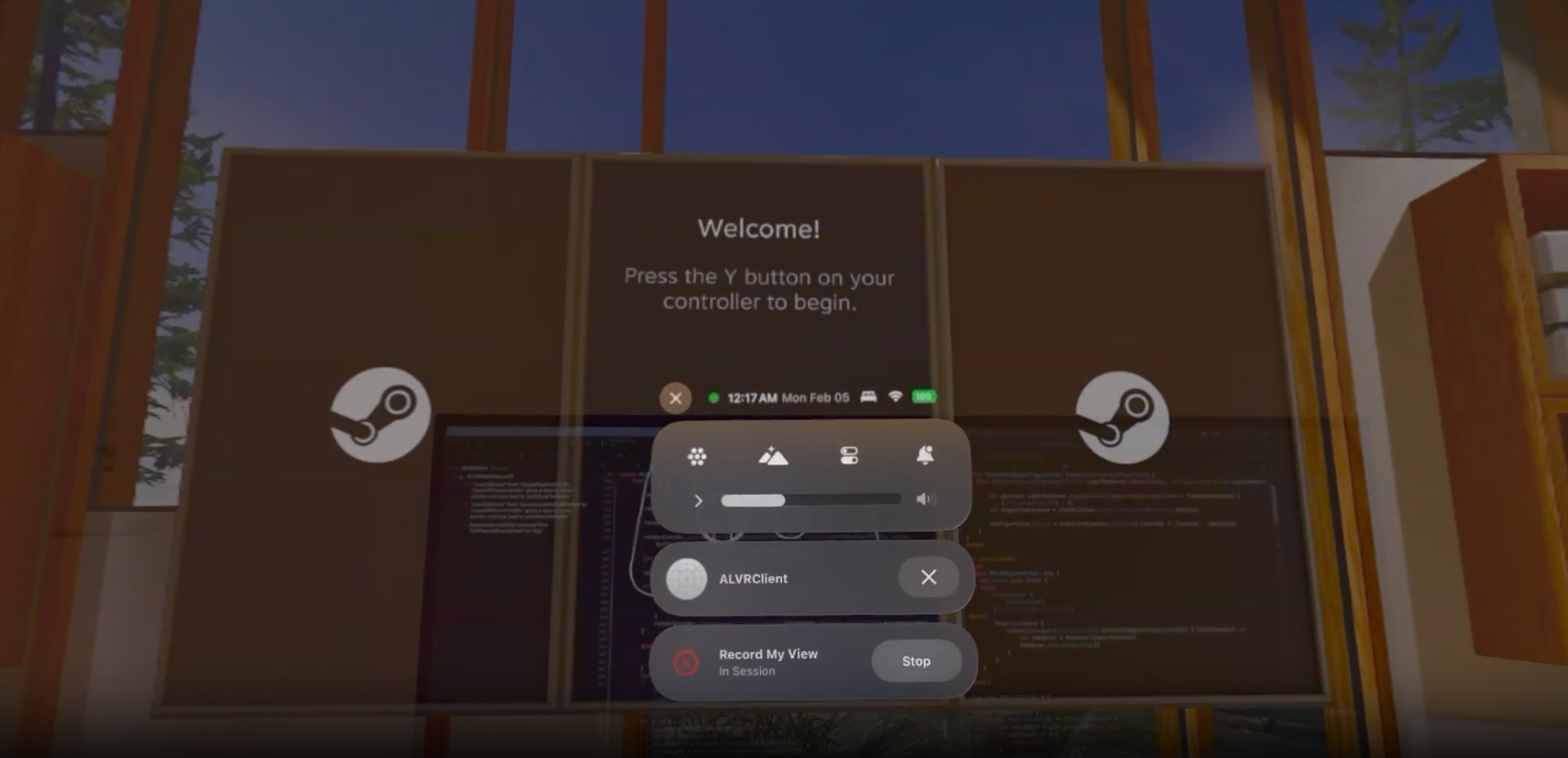 The UI elements overlayed on top of SteamVR serve as proof that this is running on a Vision Pro. - No Vision Pro with Windows or Steam VR? This dev has almost solved that problem for us