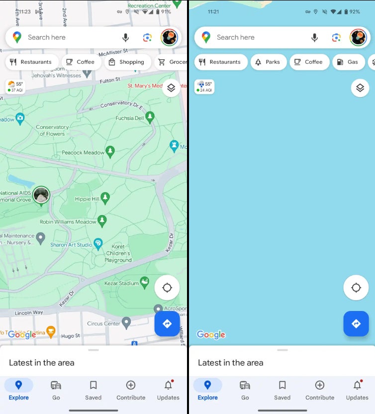 Créditos - 9to5google - Atualização do Google Maps finalmente adiciona informações meteorológicas no Android