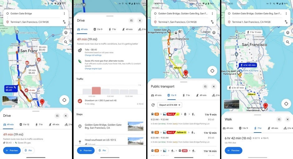 Crédito da imagem-9to5Google – Mudanças na IU do Google Maps devem fazer você se sentir menos impedido de navegar em sua jornada