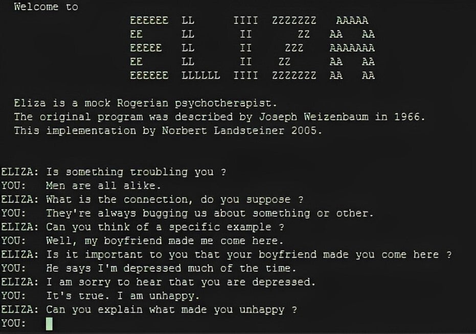 A chat with the ELIZA (Image Credit–Wikipedia) - Evolving &quot;Hey Google&quot;: Will Gemini rewrite the future of digital assistants?