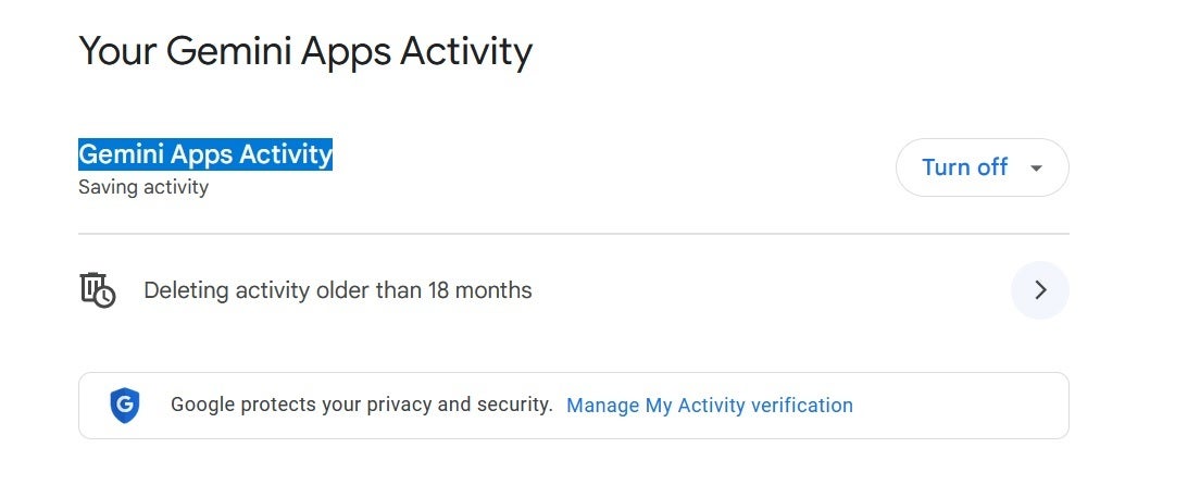 You can disable Gemini Apps Activity and delete past conversations - Google warning: Do not divulge confidential info or personal data when using Gemini