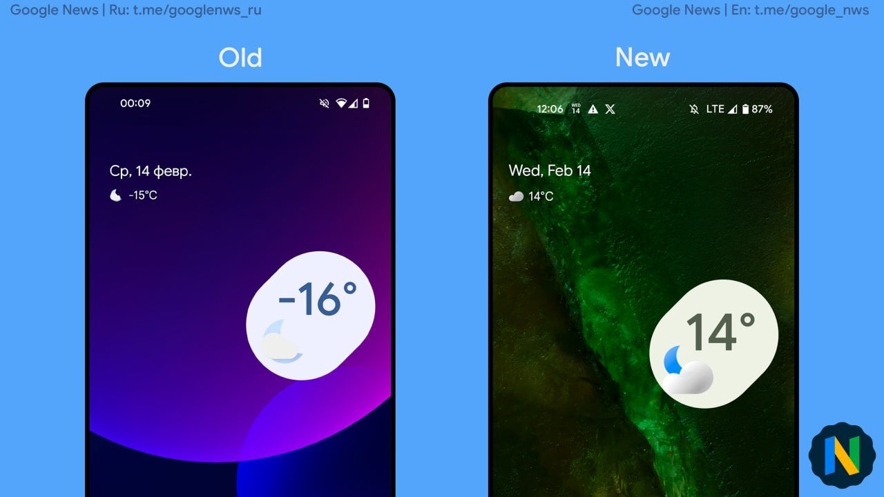 Google&#039;s Weather widget icons are getting a refresh