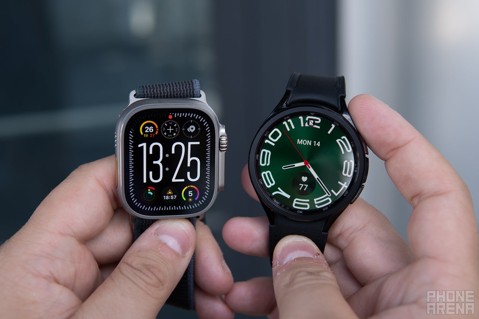 Apple Watch Ultra 2 next to Galaxy Watch 6 Classic (Image Credit–PhoneArena) - Did big tech bully my favorite watchmaker out? Let's talk about Fossil's farewell