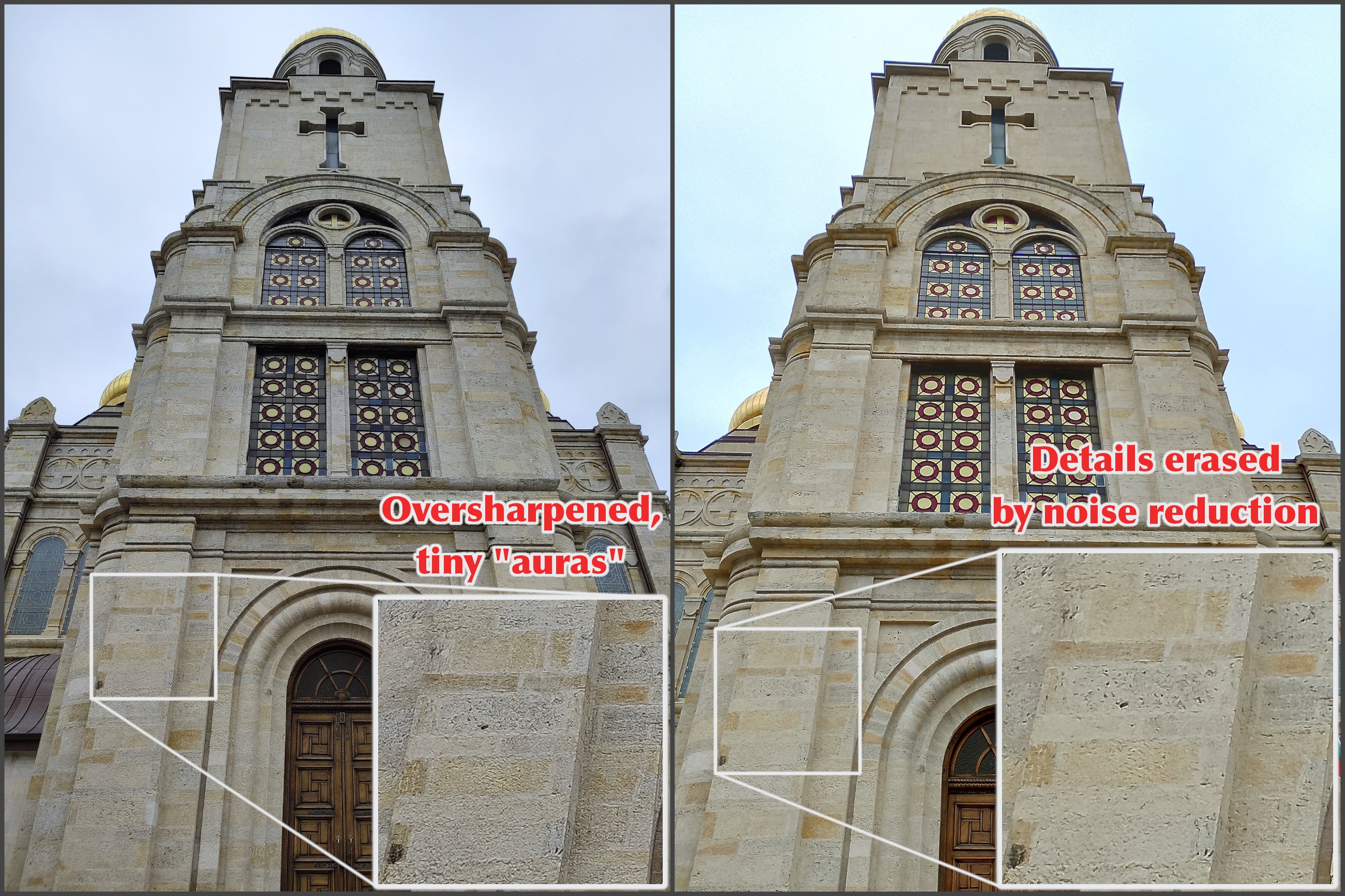 Oversharpening vs overzealous noise reduction - Below the Galaxy S24 and iPhone 15: What bad phone cameras do wrong