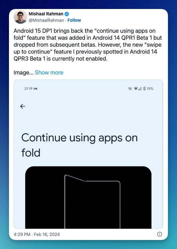 Google Pixel Fold screen continuity feature may see a comeback