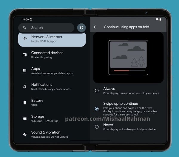 Google Pixel Fold screen continuity feature may see a comeback