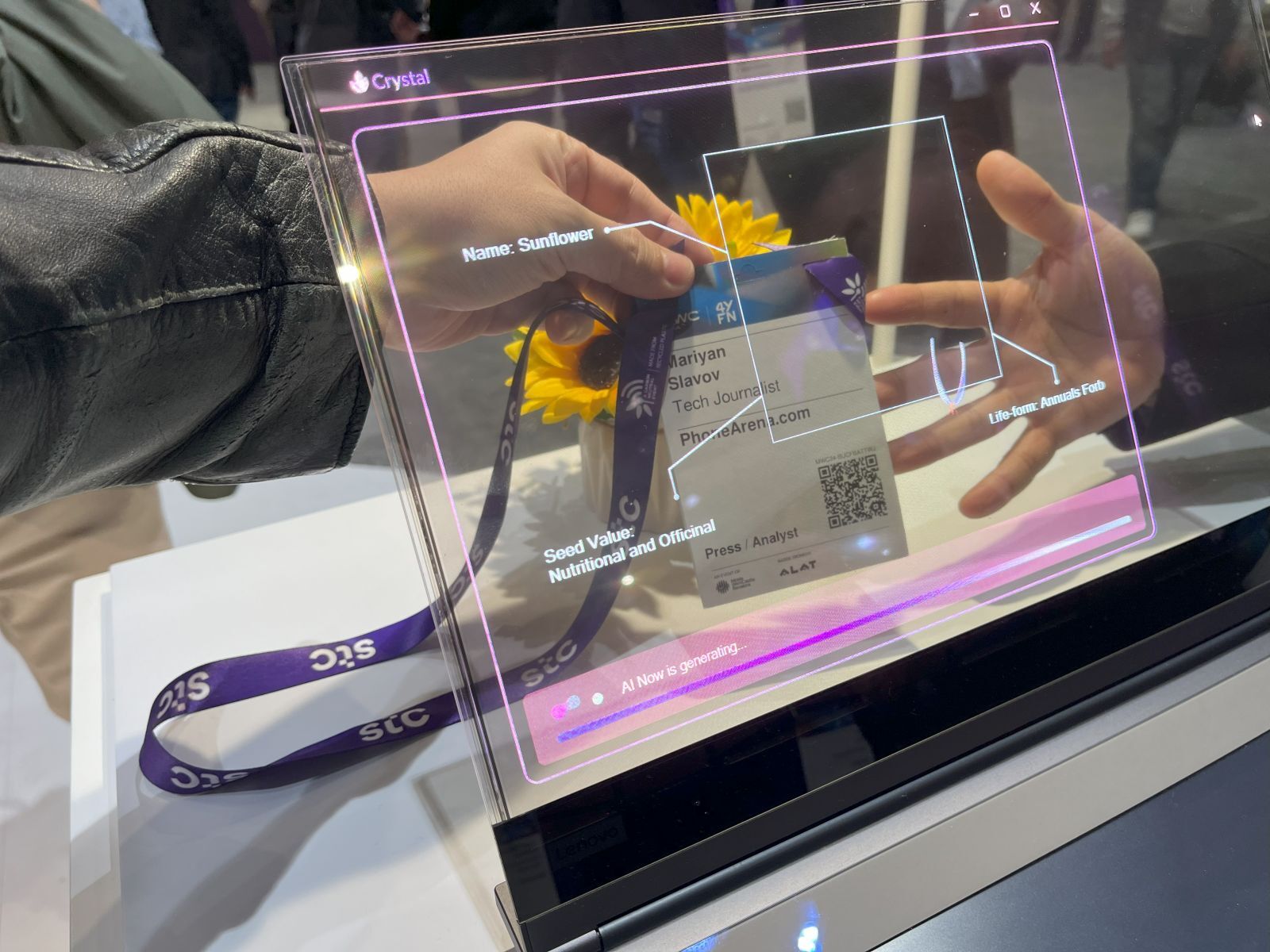 Lenovo Crystal concept laptop - Best of MWC 2024: Smart rings, AR glasses, and see-through screens