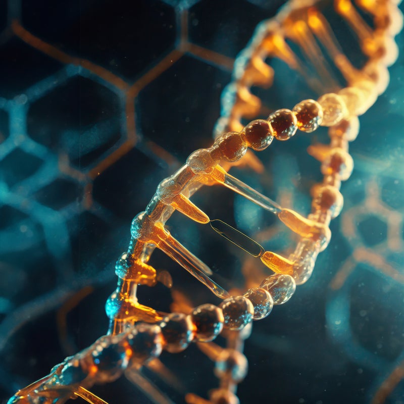 DNA is about twice as large as an atom, with a 2.5nm diameter.