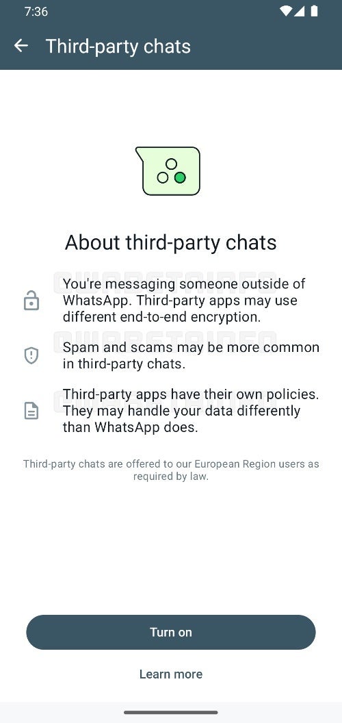 Les premiers signes de prise en charge du chat tiers par WhatsApp apparaissent dans la dernière version bêta