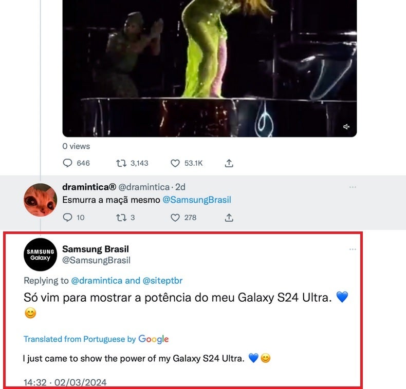 Samsung praises a video that it thought was recorded on a Galaxy S24 Ultra - Samsung praises video it mistakenly thought was shot by a Galaxy S24 Ultra. Surprise!
