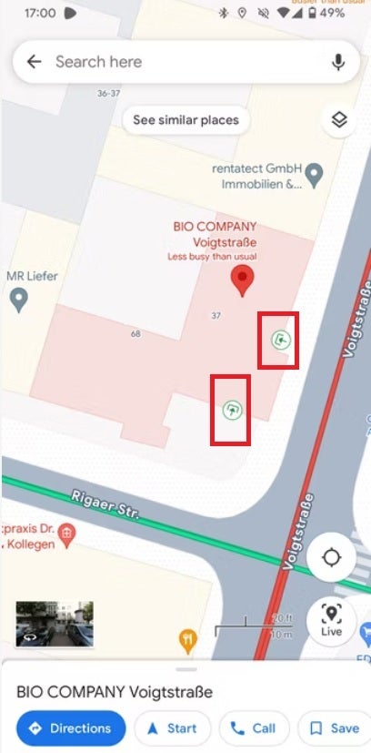 O Google testa a marcação de entradas em edifícios que você amplia no Google Maps - Novo recurso que o Google está testando mostrará as entradas de um edifício no Google Maps