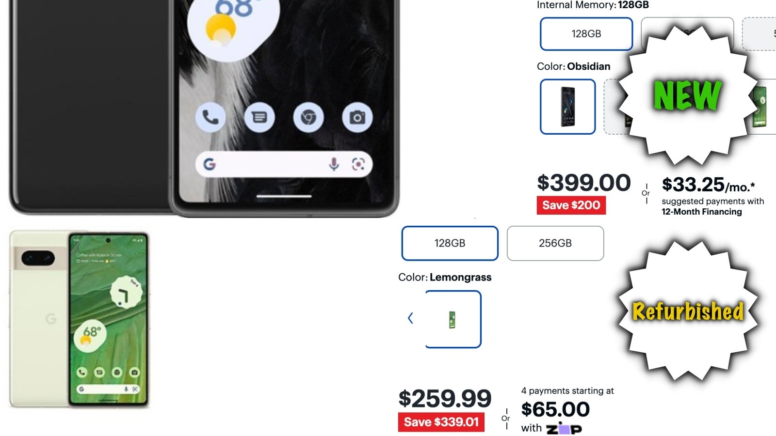 Brand new or refurbished, the vanilla Pixel 7 makes the new Nothing Phone 2 and Galaxy A55 look overpriced. - In 2024, Pixel 7 makes both the $1,300 Galaxy S24 Ultra and $350 Nothing Phone 2 look overpriced!