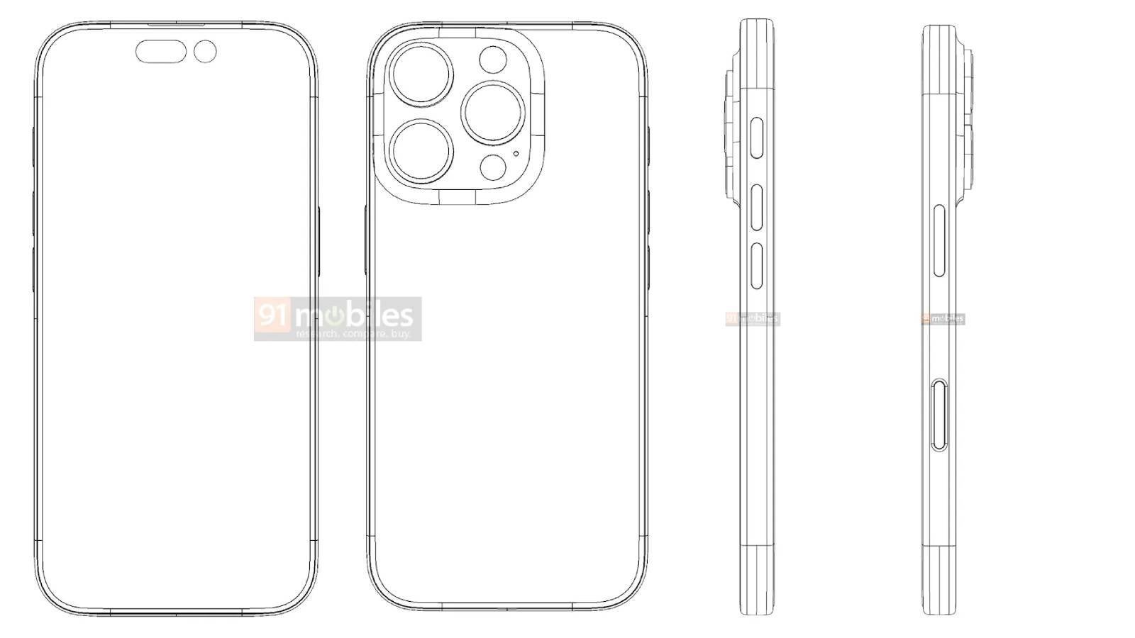 Leaked iPhone 16 Pro CAD renders showcase a new Capture Button - iPhone 16 Pro looks noticeably different than iPhone 15 Pro in leaked design sketches