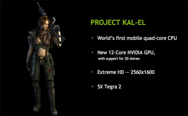 NVIDIA demos quad-core Kal-El for tablets on video