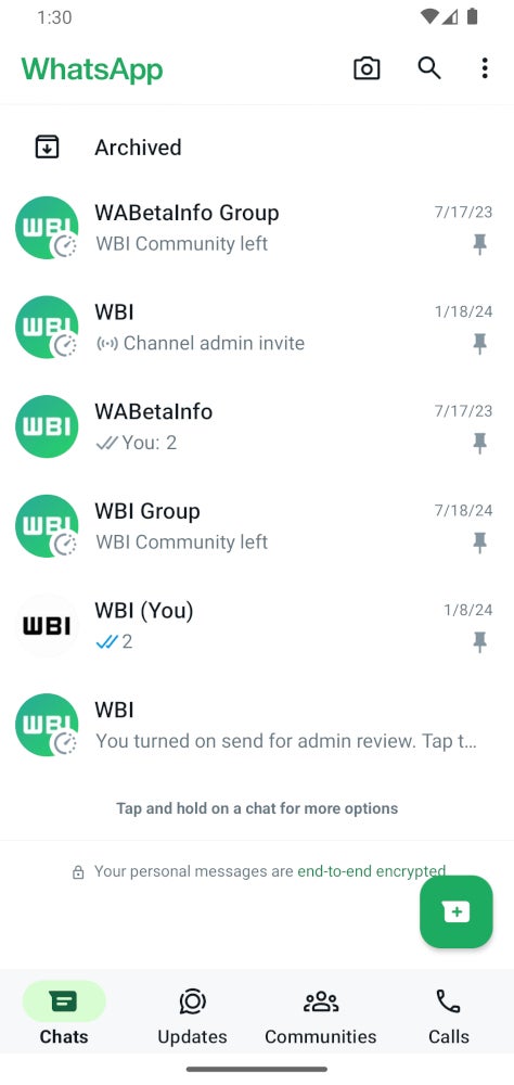 O WhatsApp pode permitir que os usuários fixem vários bate-papos
