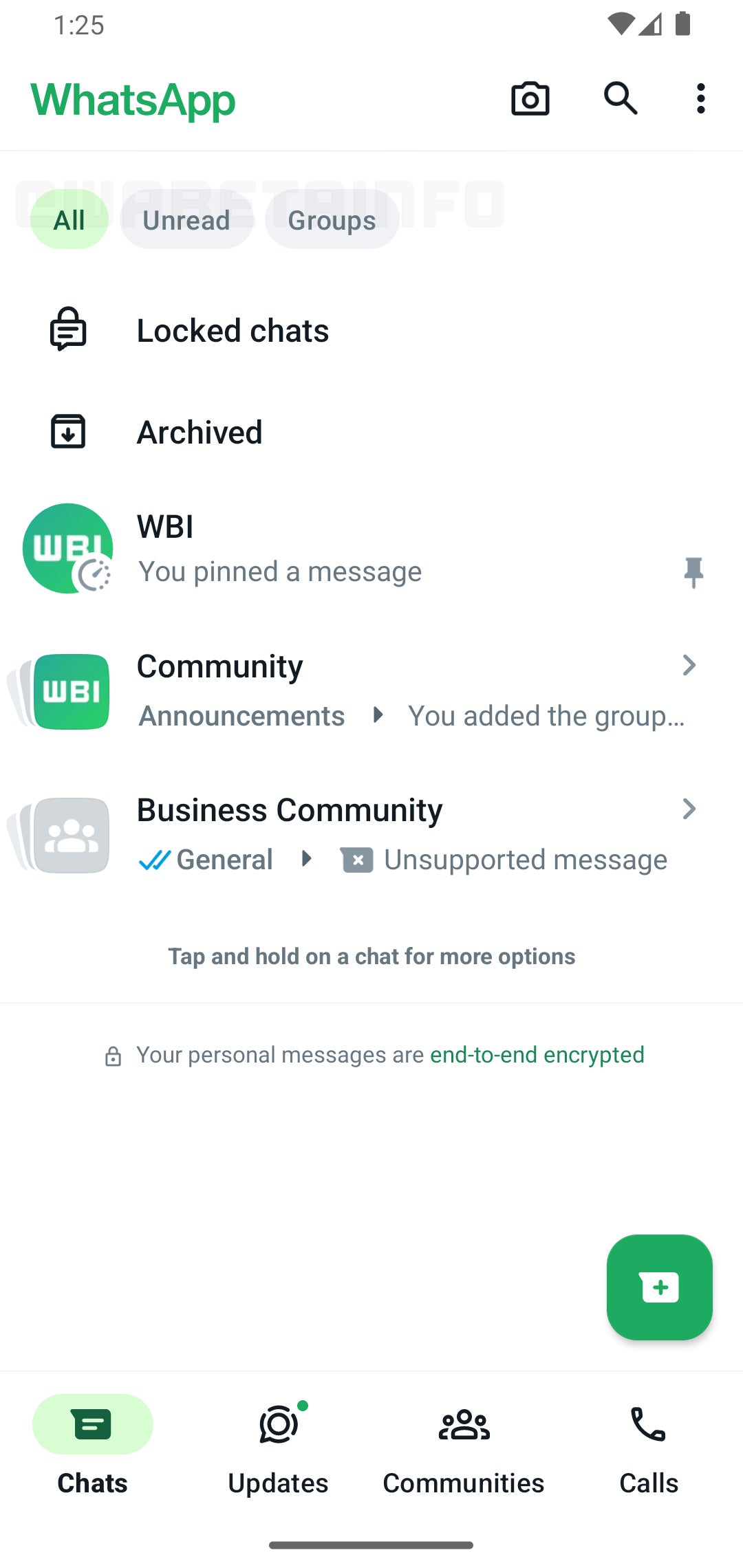 The chat filters feature in the latest beta version (Image Credit–WABetaInfo) - WhatsApp revives testing long-lost chat filters feature to help you organize your chaos