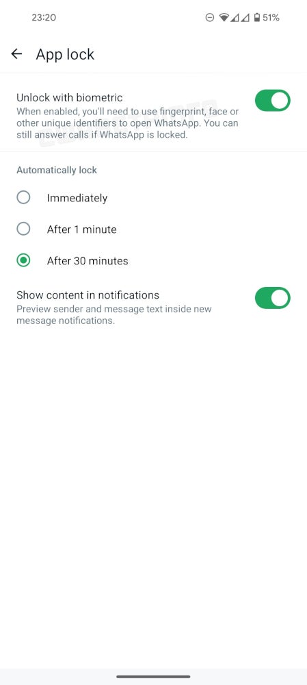WhatsApp working to add more authentication options for Android users