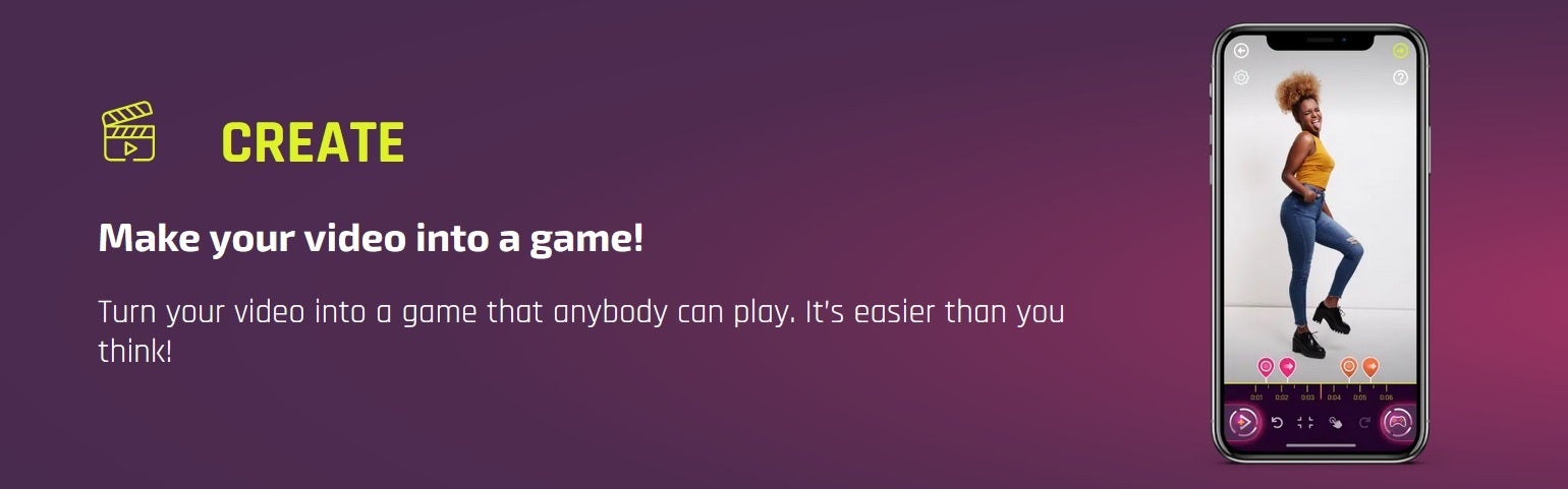 Overplay will turn a video into a mobile game without any coding experience required - Overplay turns your videos into mobile video games even without any coding knowledge