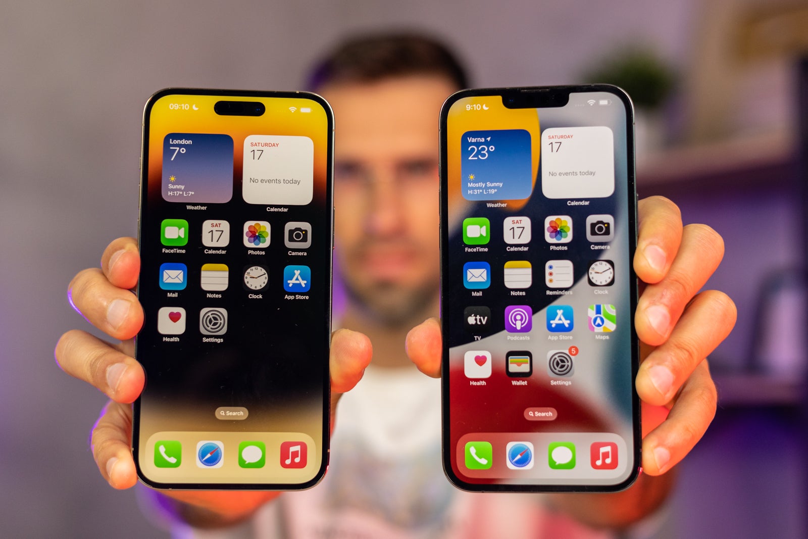 The iPhone 14 Pro Max with Dynamic Island and the iPhone 13 Pro Max with the notch - The iPhone 16 design won’t be anything new. Have we reached the “perfect” iPhone look?