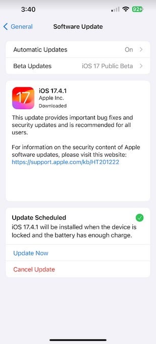 iOS 17.4.1 est là avec des correctifs de sécurité – iOS 17.4.1 et iPadOS 17.4.1 arrivent avec des correctifs de sécurité importants ;  les anciens modèles sont également mis à jour