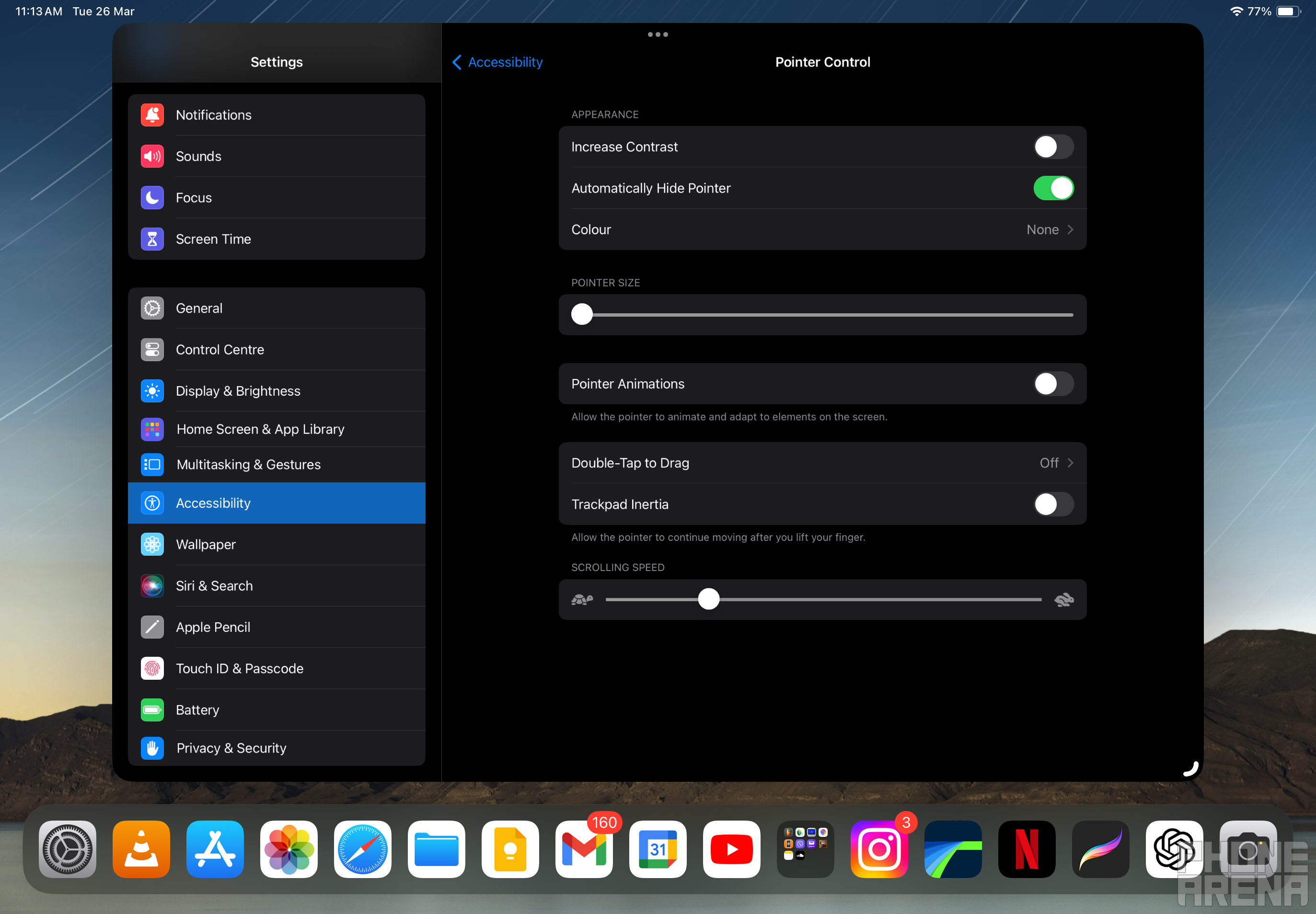 Pointer Control settings - What&#039;s on my iPad in 2024: favorite productivity apps, how to customize it like a MacBook