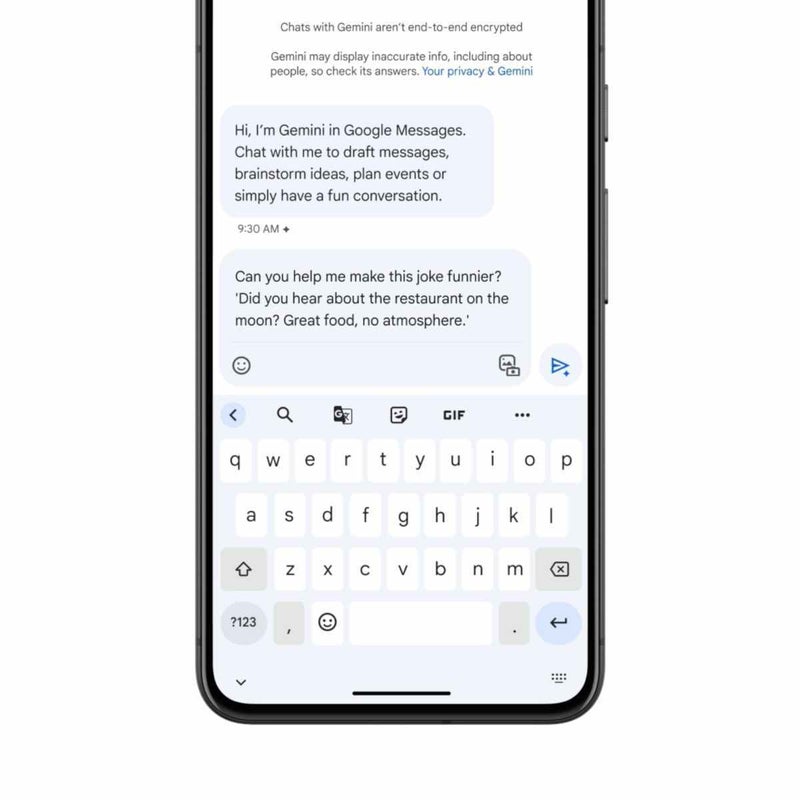 Gemini chatbot integration in Google Messages begins to roll out in beta