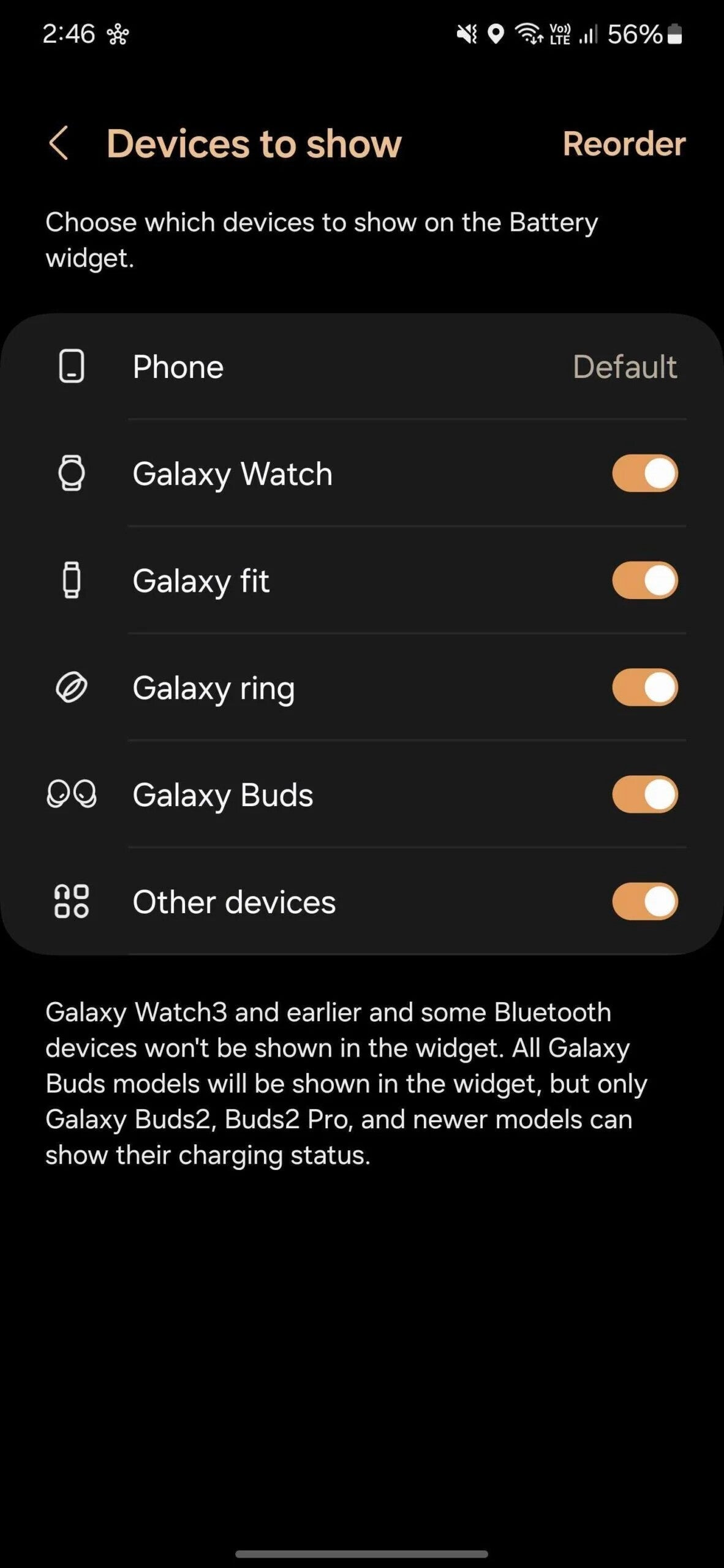 O Galaxy Ring visto no widget de bateria da Samsung (crédito da imagem – SamMobile) - lançamento do Samsung Galaxy Ring preparado como dicas do widget de bateria na chegada