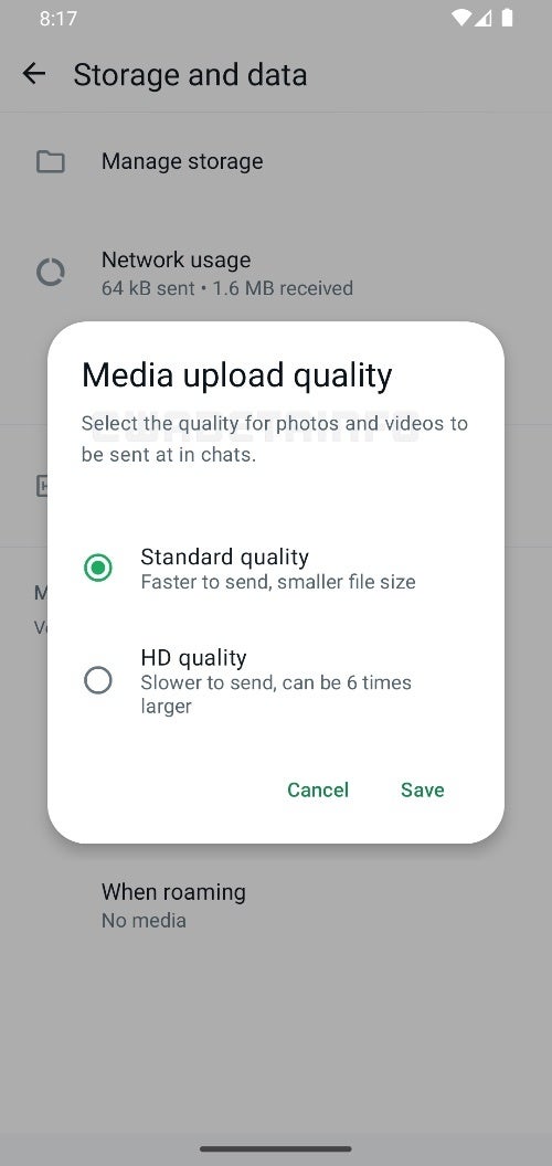 Em breve, o WhatsApp lhe dará a opção de enviar sua mídia em qualidade HD por padrão