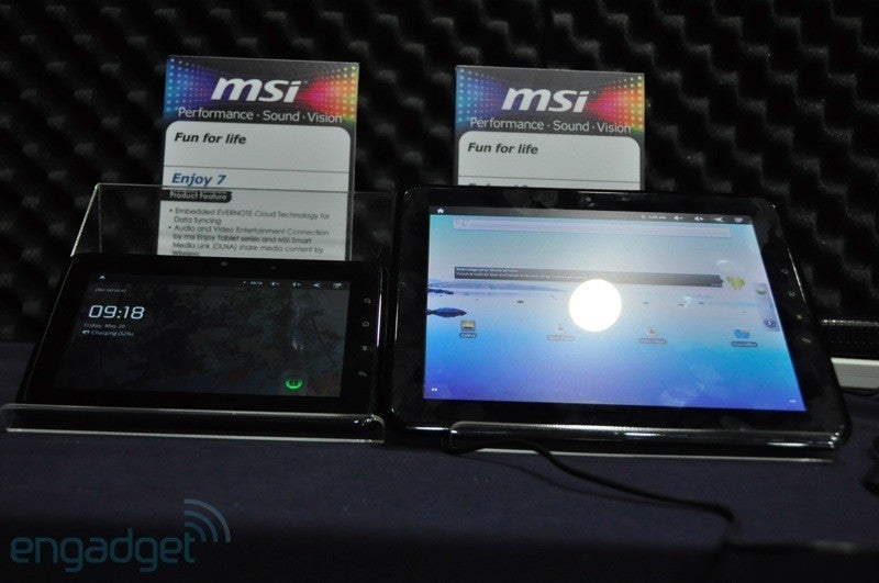 Image courtesy of Engadget - MSI WindPad Enjoy 7, Enjoy 10 Gingerbread tablets lower the price bar to under $300