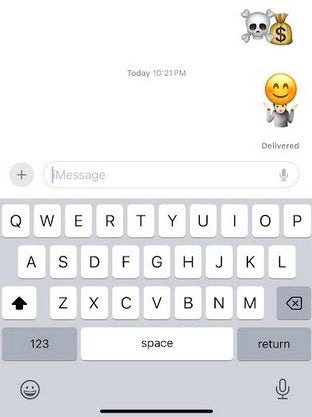 A couple of examples showing how iOS users can combine emoji to create stickers on iMessage - iOS Messages feature proclaimed the greatest Apple feature of all time by one Redditor