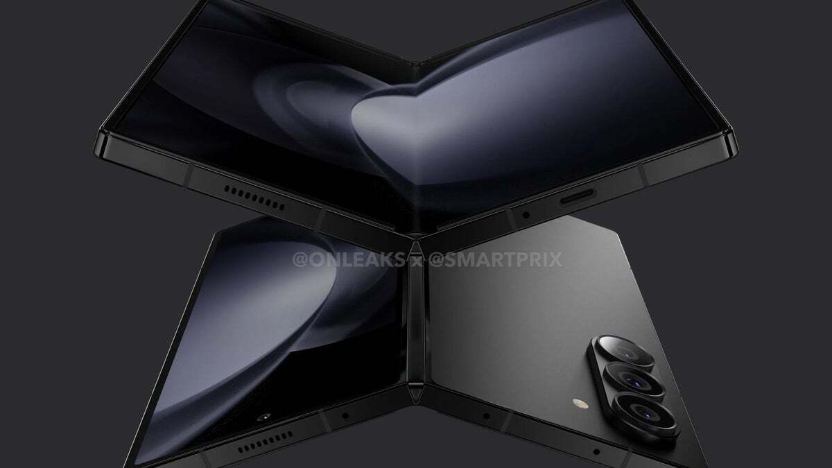 Render of the non-Ultra Galaxy Z Fold 6 - Report says Samsung is developing a Galaxy Z Fold 6 Ultra although the news isn&#039;t all good