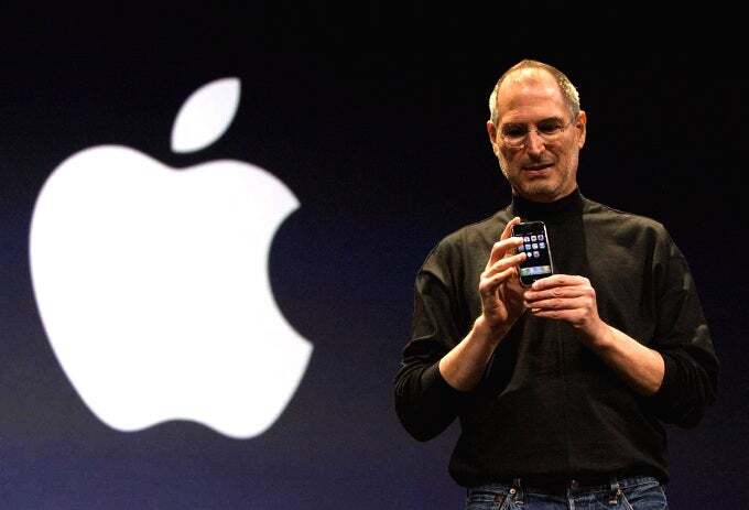 Steve Jobs introducing the first iPhone in 2007 - No April Fooling: Apple turns 48 years old today!