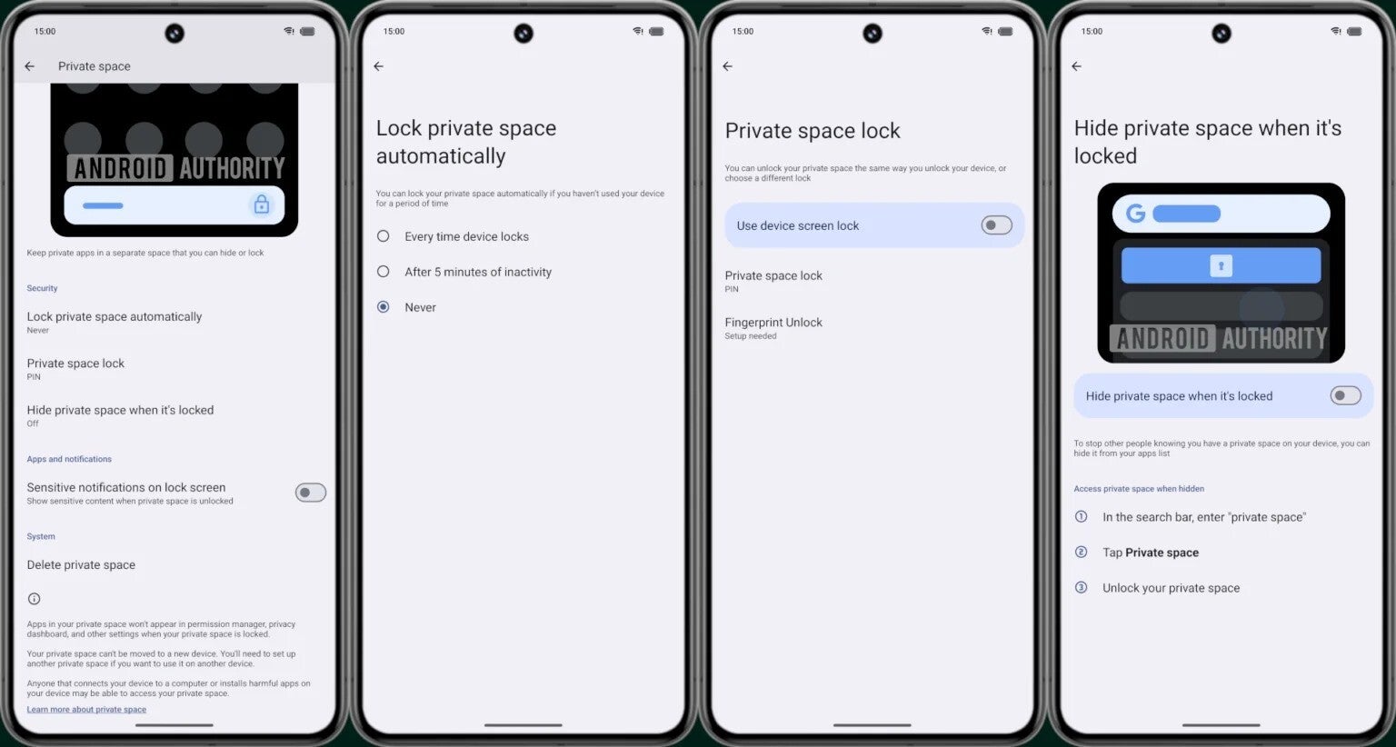 Image Credit–Mishaal Rahman/Android Authority - Android 15’s Private Space leak details how you can improve your phone privacy