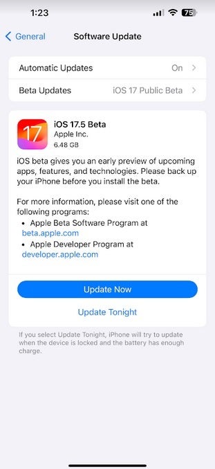 La version publique   d'iOS 17.5 bêta 1 est publié par Apple - Apple publie la version publique d'iOS 17.5 bêta 1 pour les modèles d'iPhone compatibles