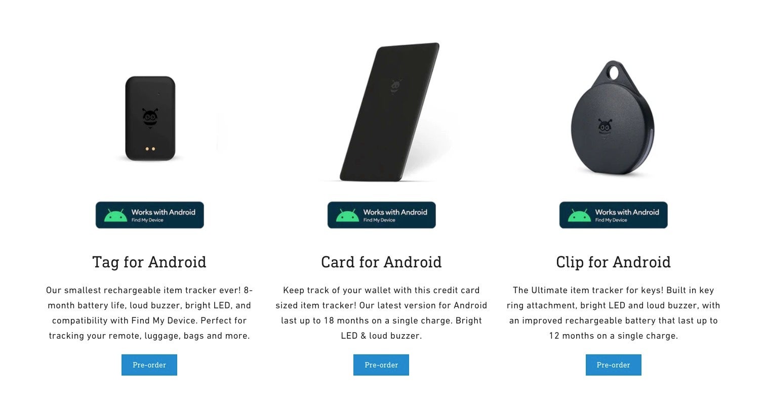Pebblebee and Chipolo announce new Google &quot;Find My Device&quot; compatible trackers