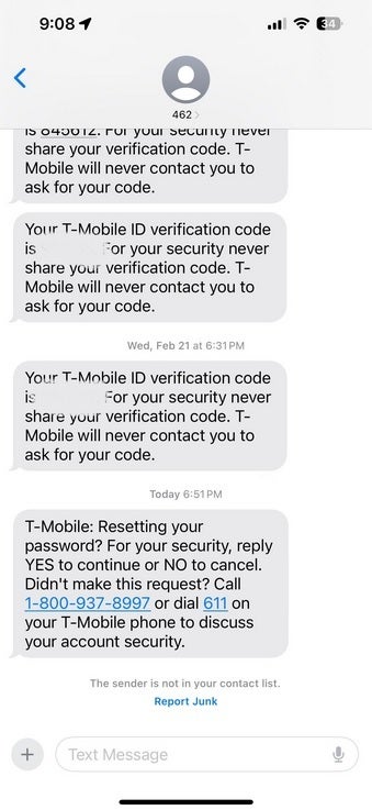 A fake text is sent to the intended victim hoping to get him to reveal some information - T-Mobile subscribers need to watch out for this scam which could wipe you out quickly