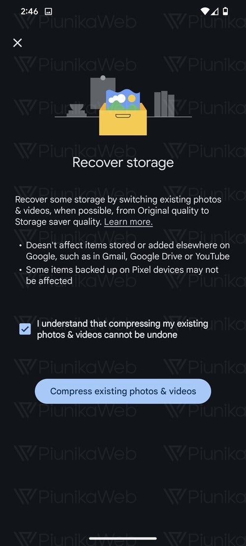 Google Photos app may soon include an option to help you recover some cloud storage space