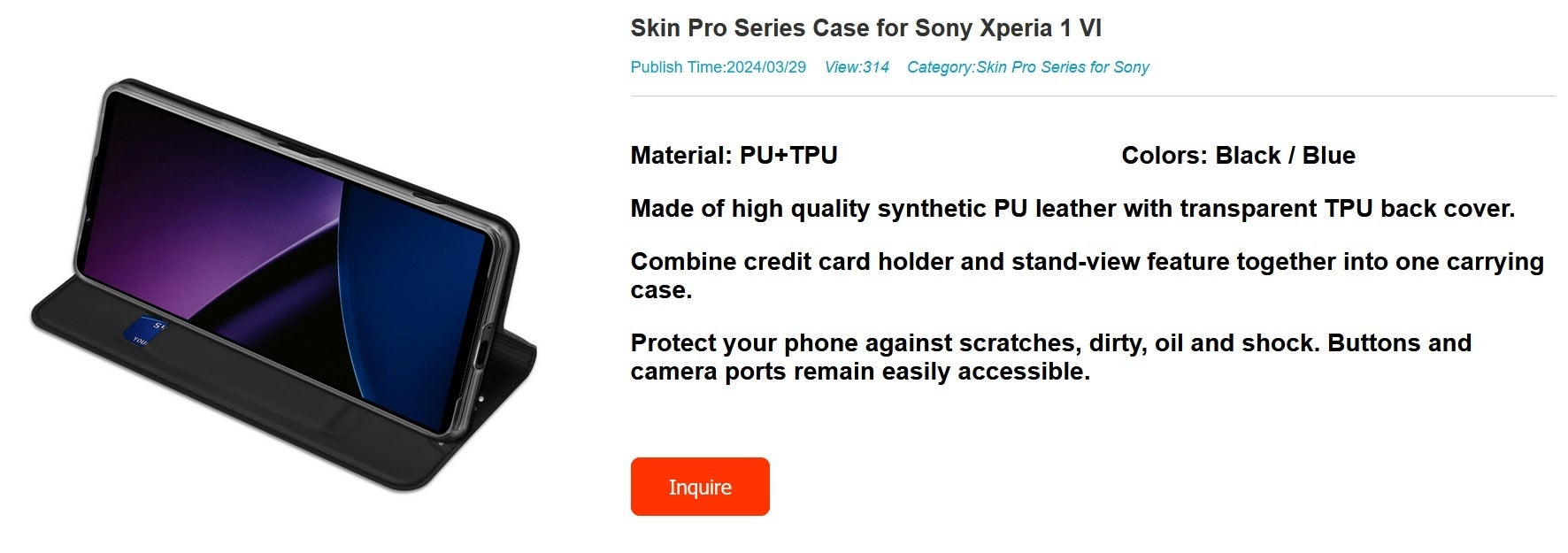 This listing from a Chinese case company indicates that the Sony Xperia 1 VI will be coming soon - Case designer reveals that Sony's next flagship phone is imminent