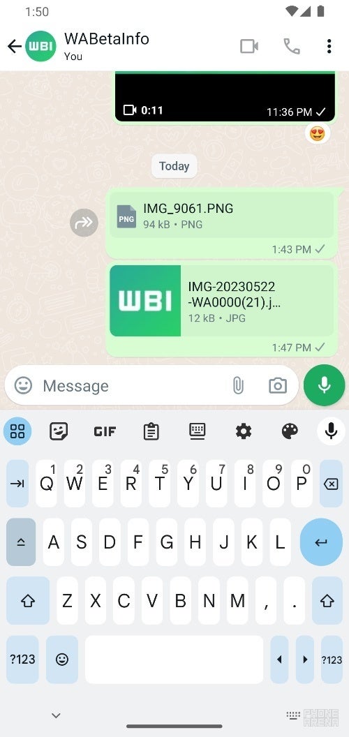 WhatsApp teste les aperçus miniatures des documents