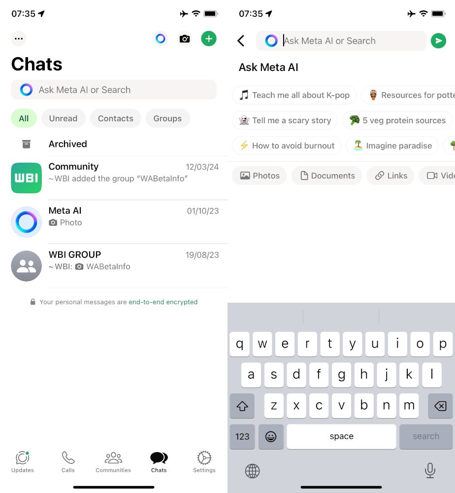 WhatsApp commence à tester le chatbot alimenté par l'IA de Meta
