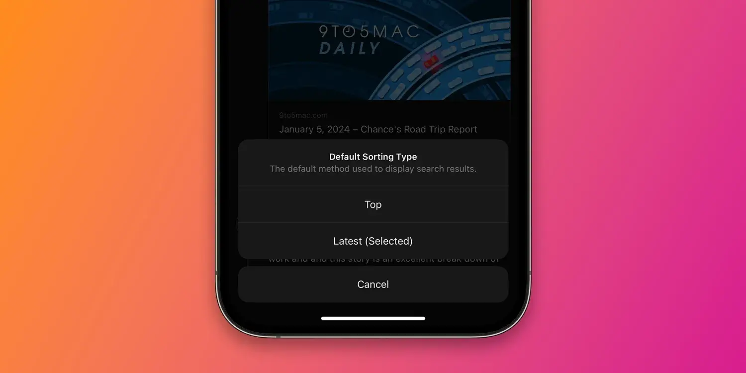 Threads finally testing chronological search results