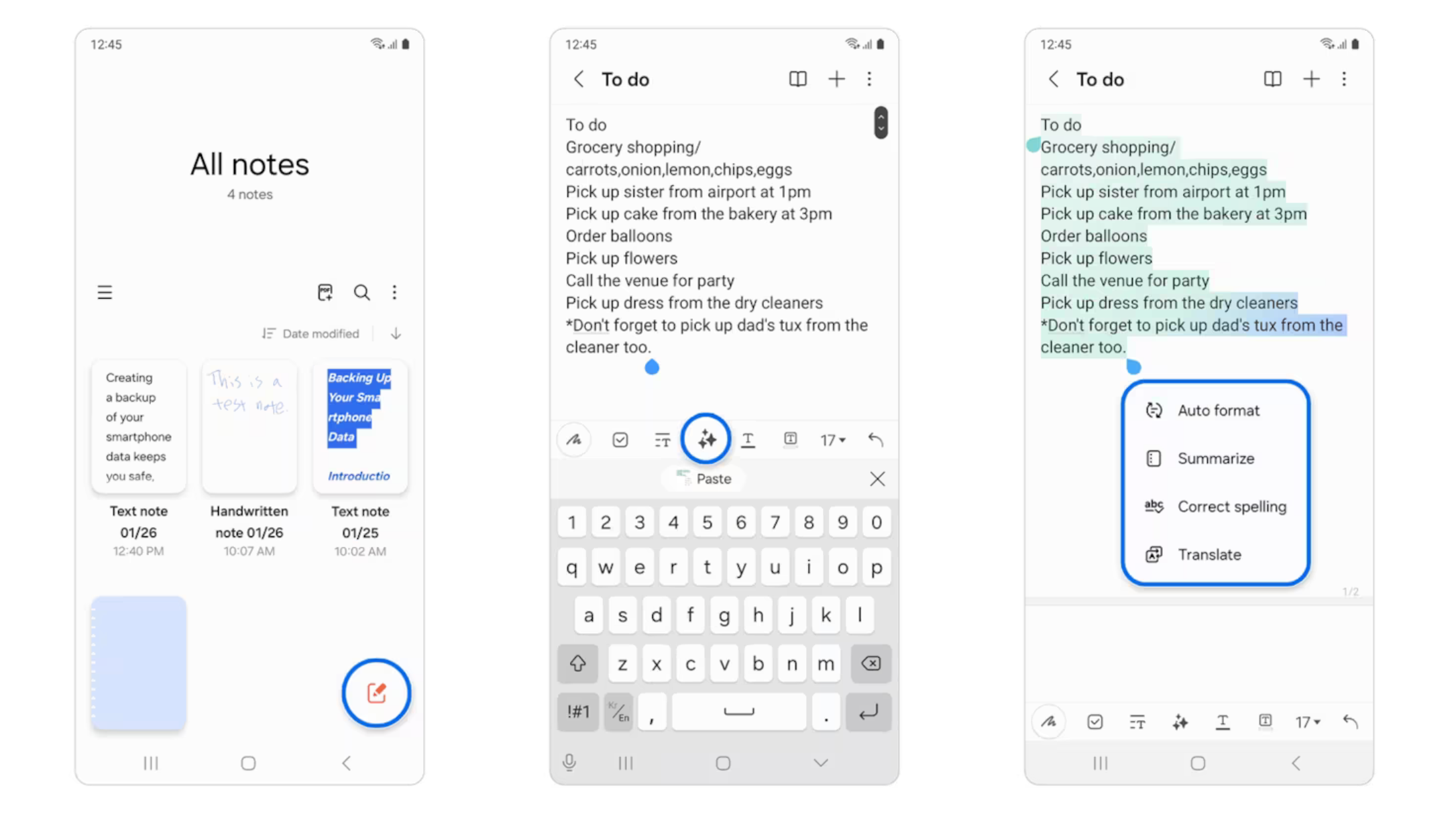 Organize your messy notes with ease. | Image credit – Samsung - Galaxy AI: Everything you need to know about Samsung&#039;s AI features