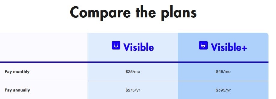 Visible now offers annual plans - Verizon&#039;s Visible introduces annual plans with discounts up to 26%