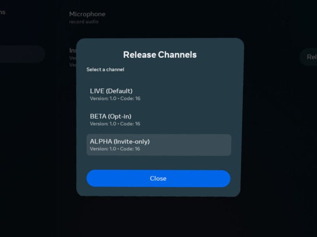 Image credit — MIXED - You can now switch between app versions directly from your Meta Quest headset