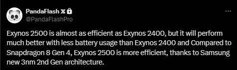 Leaker says that the Exynos 2500 SoC will be more energy-efficient than the Snapdragon 8 Gen 4 SoC - Exynos 2500 could be more efficient than Snapdragon 8 Gen 4 thanks to use of GAA transistors