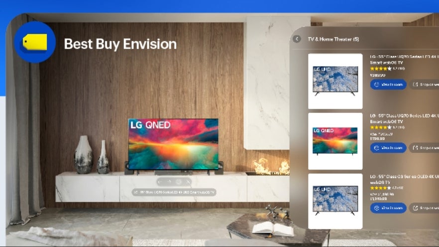 Best Buy&#039;s new AR app for the Apple Vision Pro lets you virtually try a product before you buy it